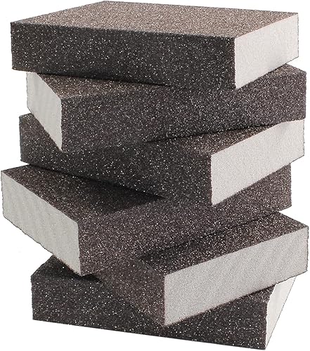 Bloque de lijado grueso de grano 60  12 piezas, esponja de lija húmeda y seca, bloque de papel de lija de espuma, lavable y reutilizable, esponja de