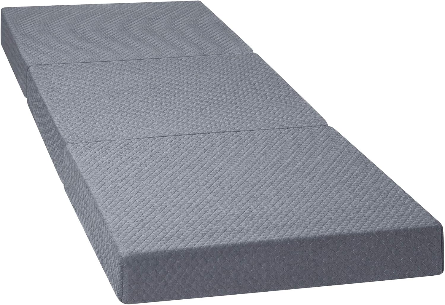 ❤ Crazy Deals Olee Sleep Tri-Folding Memory Foam Topper, 4, Gray, Single size, Play Mat, Foldable bed, Guest beds, Portable bed