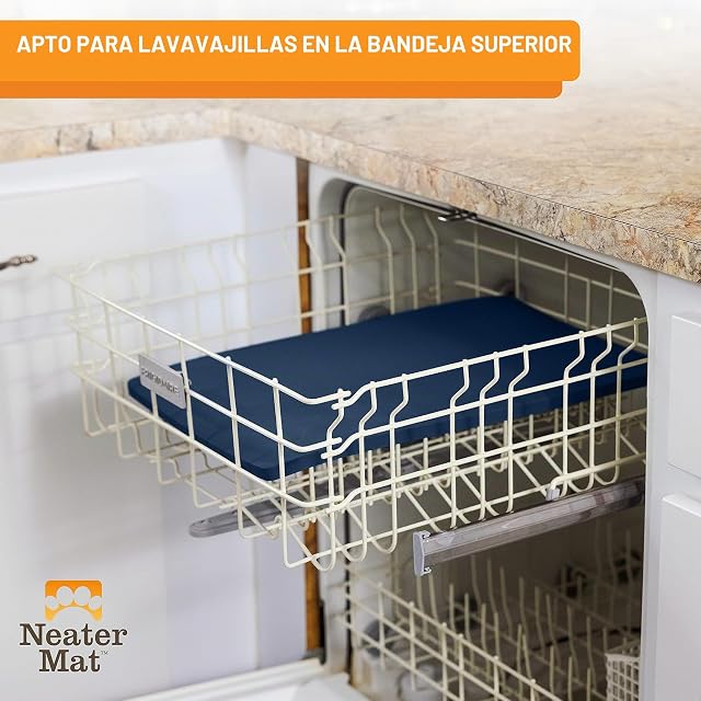 Foto 7 de 8 de Neater Pet Brands Neater Mat - Tapete de Silicona Impermeable para Cuencos para Mascotas, Protege los Suelos…
