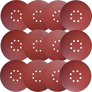 30 Pack Premium 9 Inch 8 Hole Drywall Sanding Discs- 80 100 120 180 240 400 Grits Hook-and-Loop Aluminum Oxide Abrasive Sanding Discs Sander Paper for 9" Drywall Sander