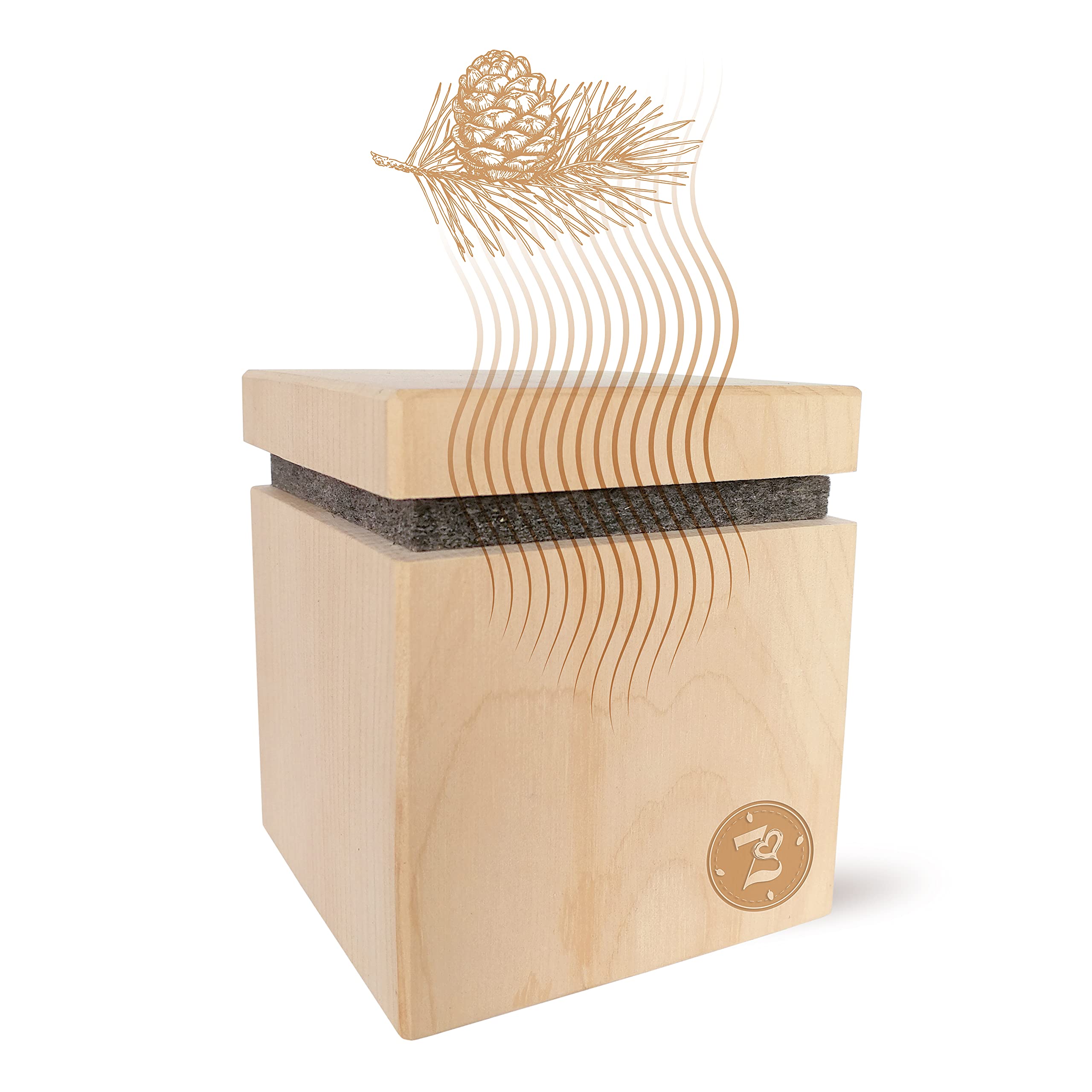 Zirben Familie® Original ZirbenWürfel PREMIUM Edition | Natürlicher Aroma Diffuser aus Zirbe | Duftwürfel mit ZirbenÖl 10ml | Flasche von unten einschraubbar | einzigartiger Zirbenduft