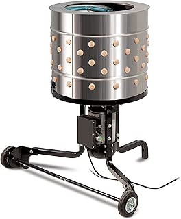 YARDBIRD 21833 Stainless Steel Chicken Plucker, Poultry & Fowl Processing Machine, 1.5 HP Motor, 20 inch Drum, 110 Natural Rubber Fingers, Integrated Irrigation Ring - coolthings.us