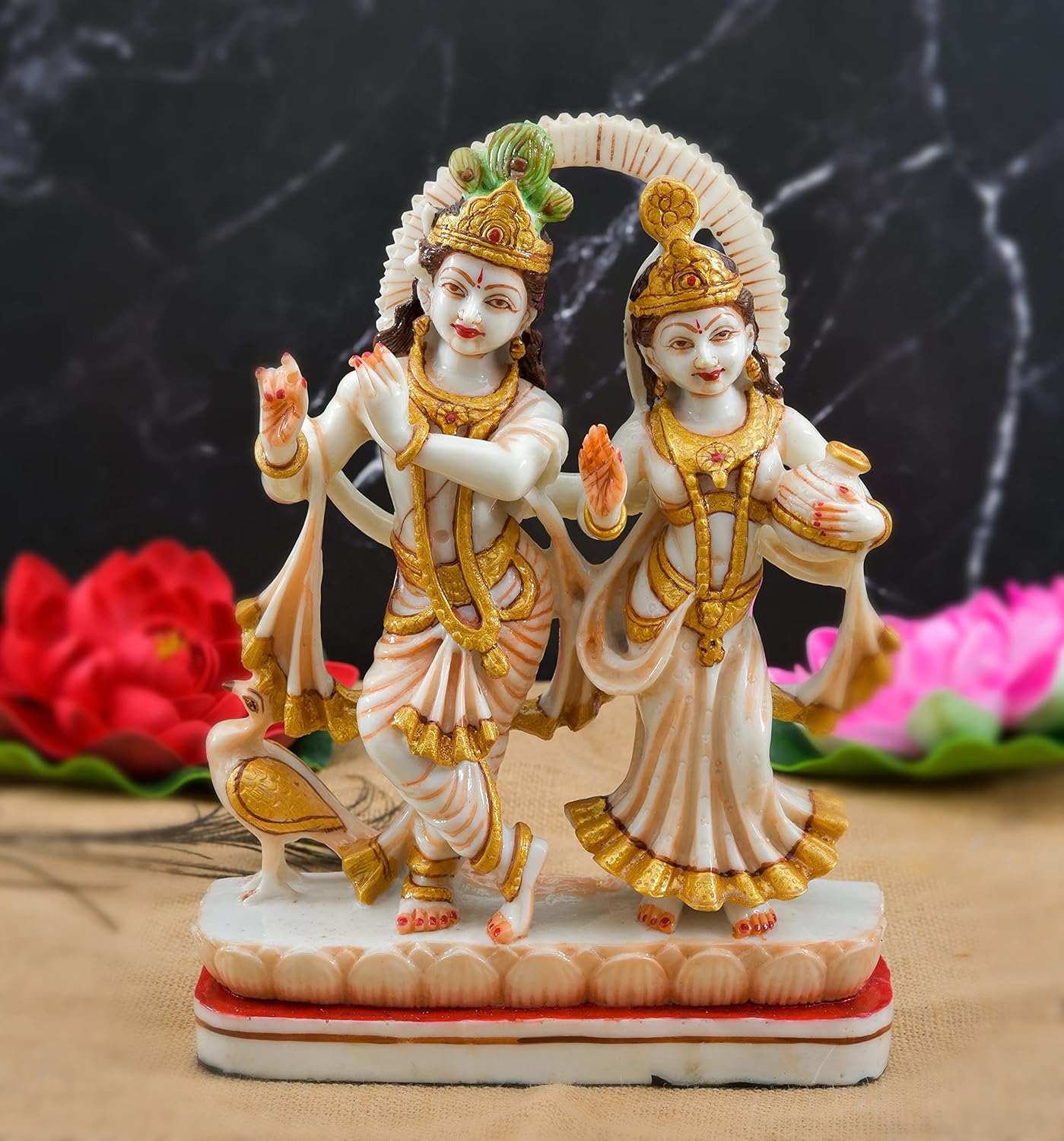 Buy Archna Handicraft Polyresin Radha Krishna Statue God Idol for Pooja