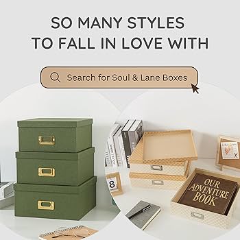Amazon.com: Soul & Lane Decorative Storage Cardboard Boxes