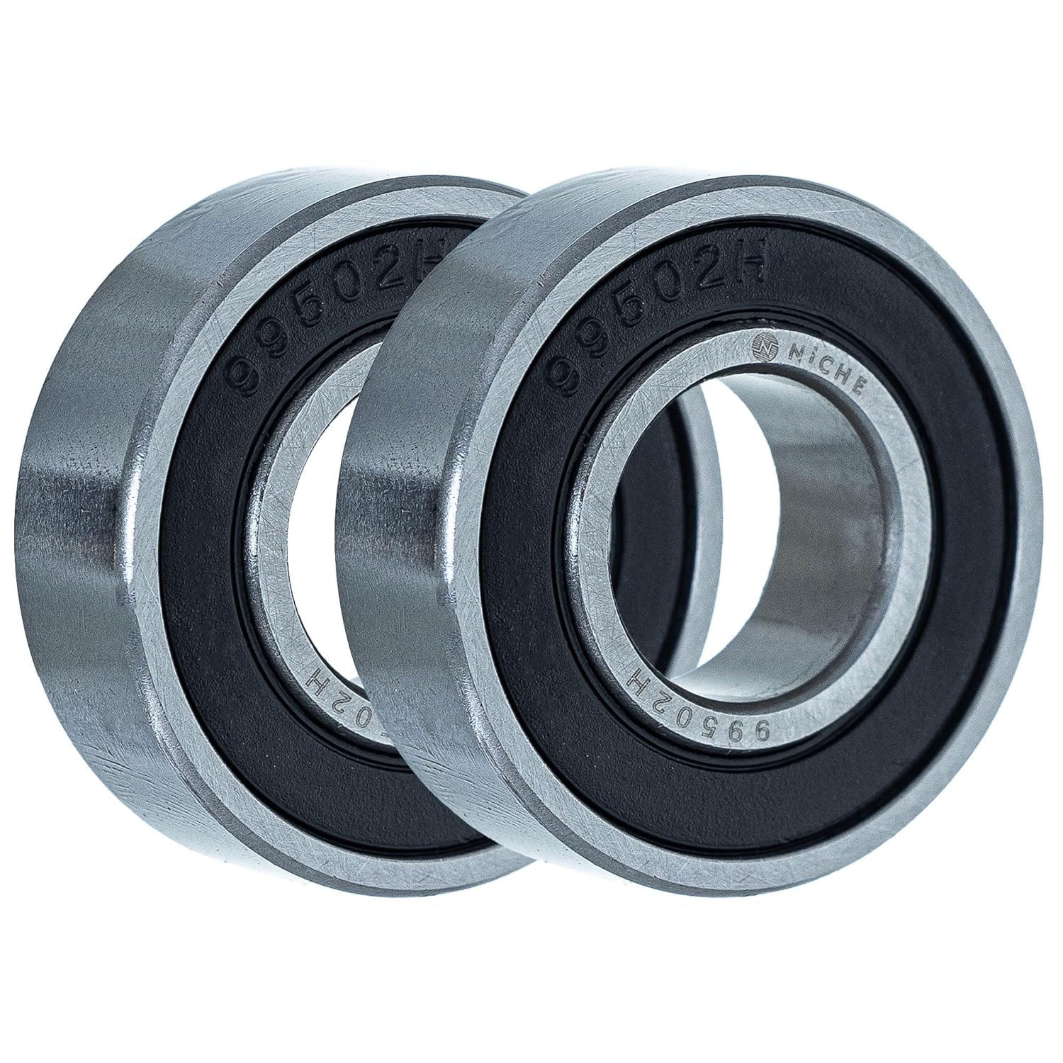 NICHE Wheel Bearing 99502H 15.8x35x11mm Single Row Deep Groove Pack of 2