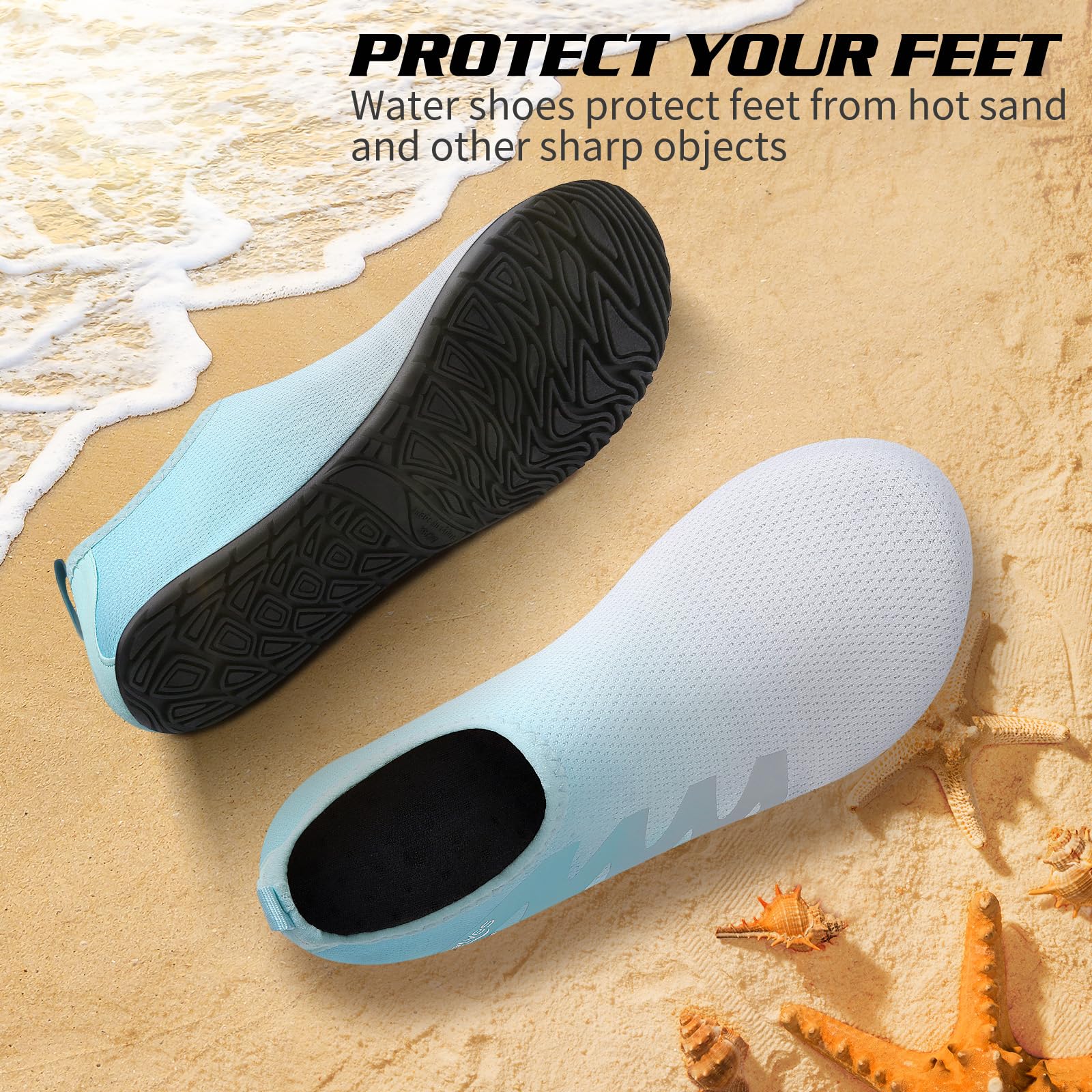 WateLves Scarpe da Scoglio Scarpette Donna Uomo Asciugatura Rapida Super Leggere Antiscivolo per Spiaggia e Snorkeling Unisex
