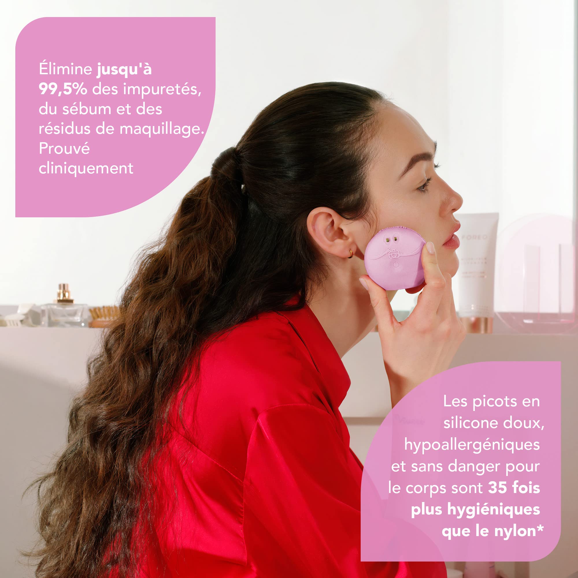 FOREO Skin Supremes LUNA play smart 2 + Nettoyant Micro-Mousse 100ml | Brosse Nettoyante visage + Soins de la peau | Cadeaux d'anniversaire beauté pour elle | Massage visage | Cadeaux pour femmes