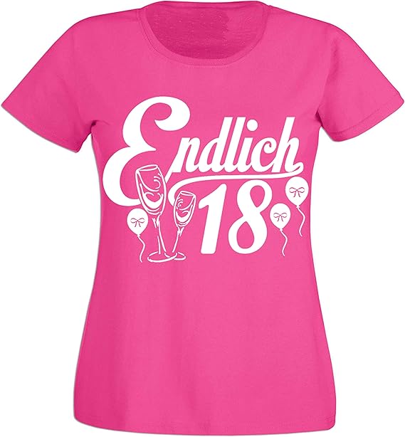 T-shirt 18. geburtstag pink Clearance