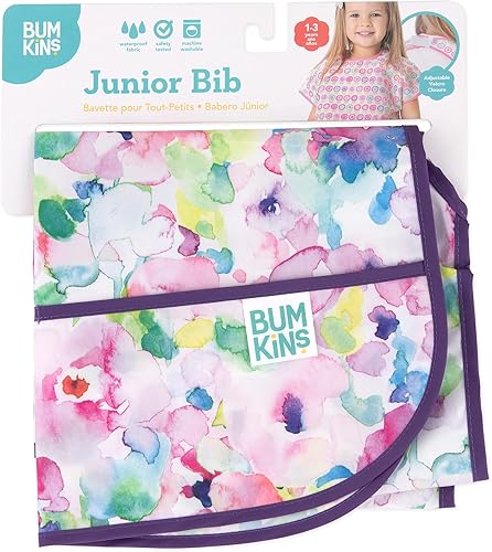 Miniatura 6 de Bumkins Baberos - Baberos para niños pequeños, impermeables, grandes para 1-3 años, manga corta