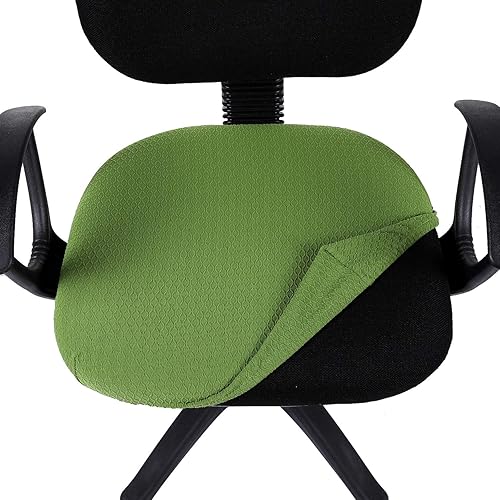 Miniatura 4 de Smiry - Fundas de jacquard con licra elástica, desmontables, lavables y antipolvo para asientos de oficina