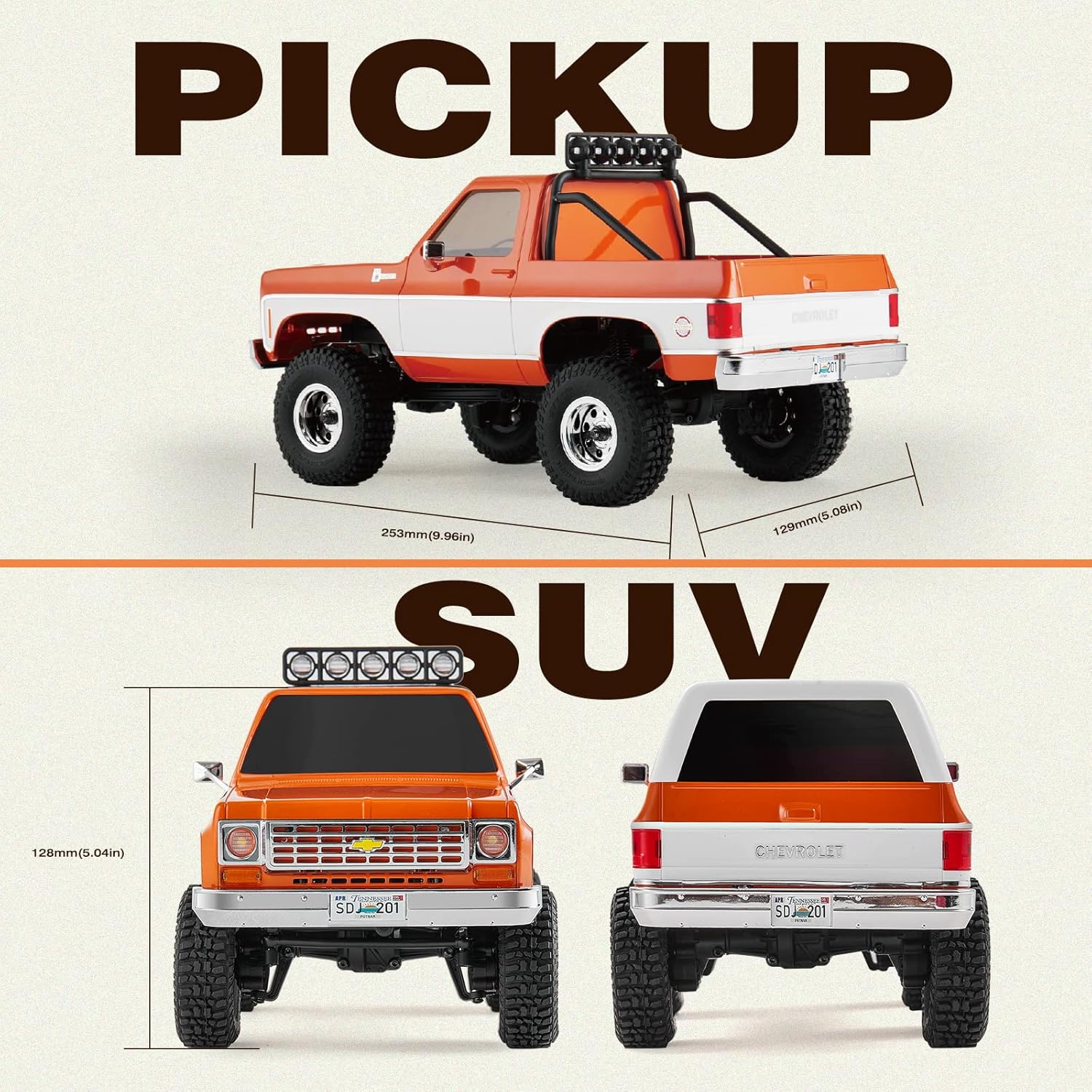 FMS 1/24スケールRCクローラー ラジコン Chevy K5 Blazer 車正式