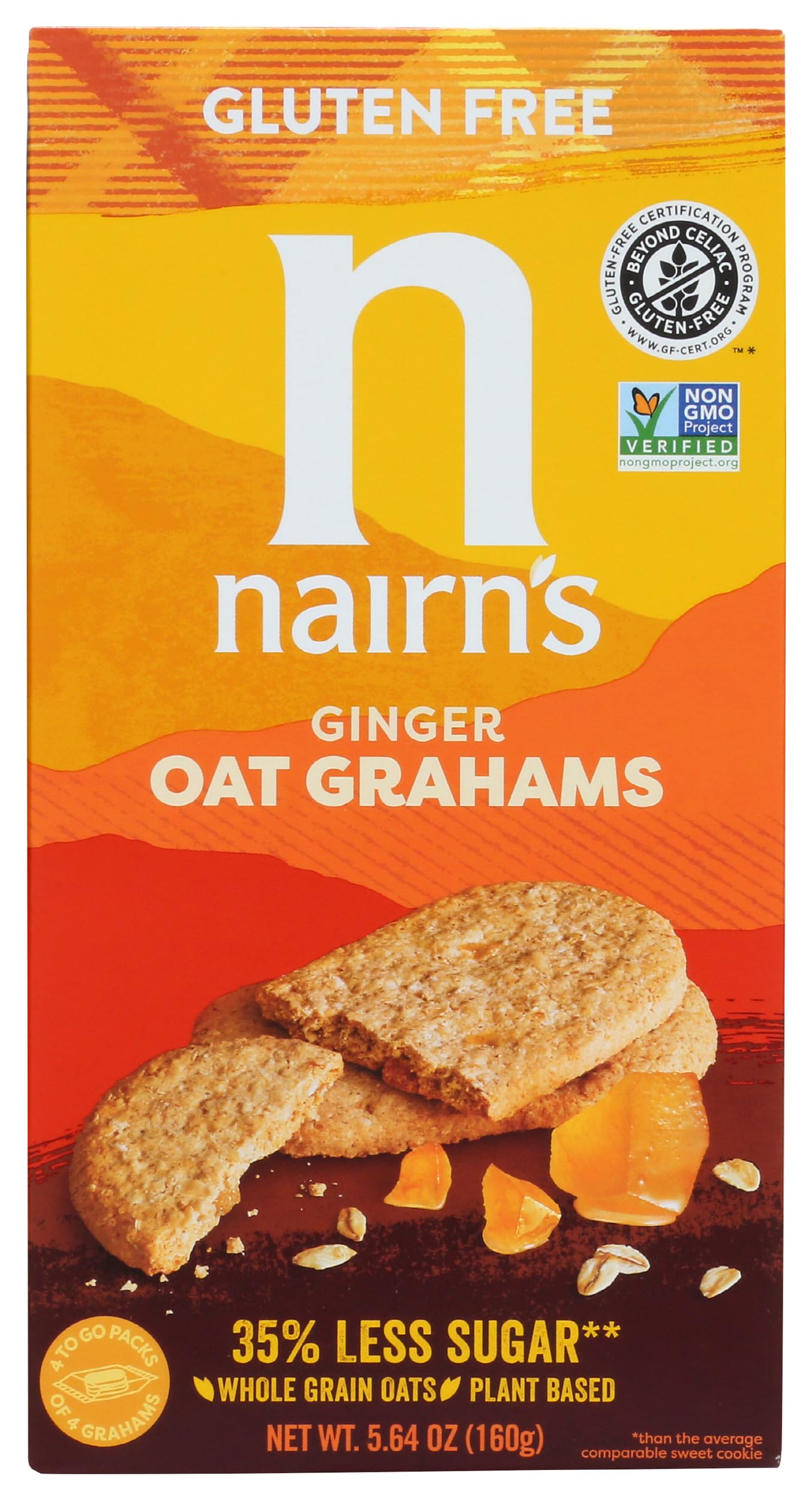 NAIRNS Oats & Stem Ginger Biscuit Cookies, 5.64 OZ