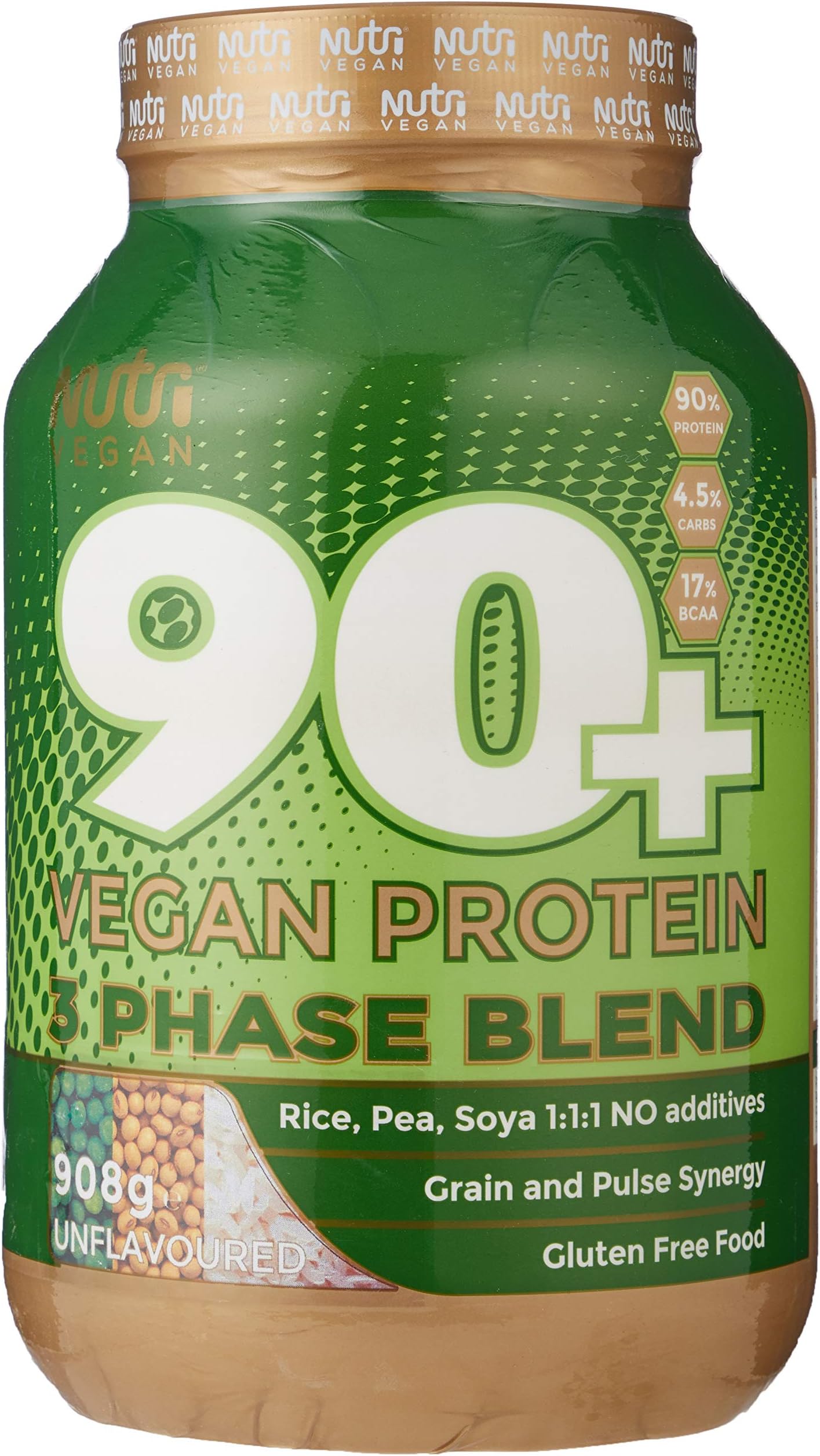 90+ Protein Vegan Unflavoured 908g