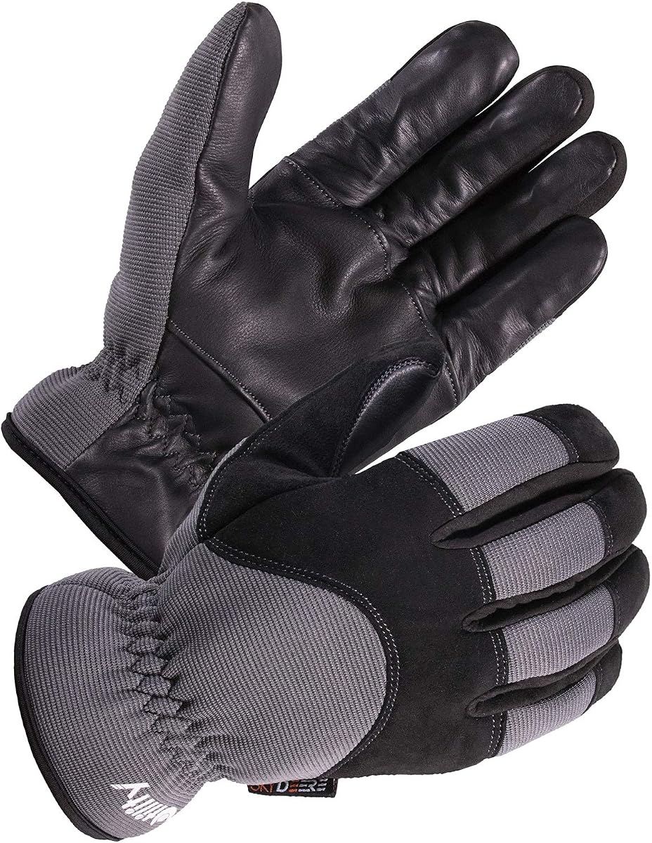 Super Soft and Warm Winter Gloves with Deersplit Leather Suede and 3M Thinsulate Insulation for Cold Weather SD5176T