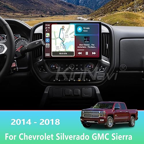 Miniatura 3 de Radio estéreo de coche para Chevrolet Silverado GMC Sierra 2014-2018 Radio de 13.1 pulgadas navegación GPS Android Auto CarPlay 6+128G en el