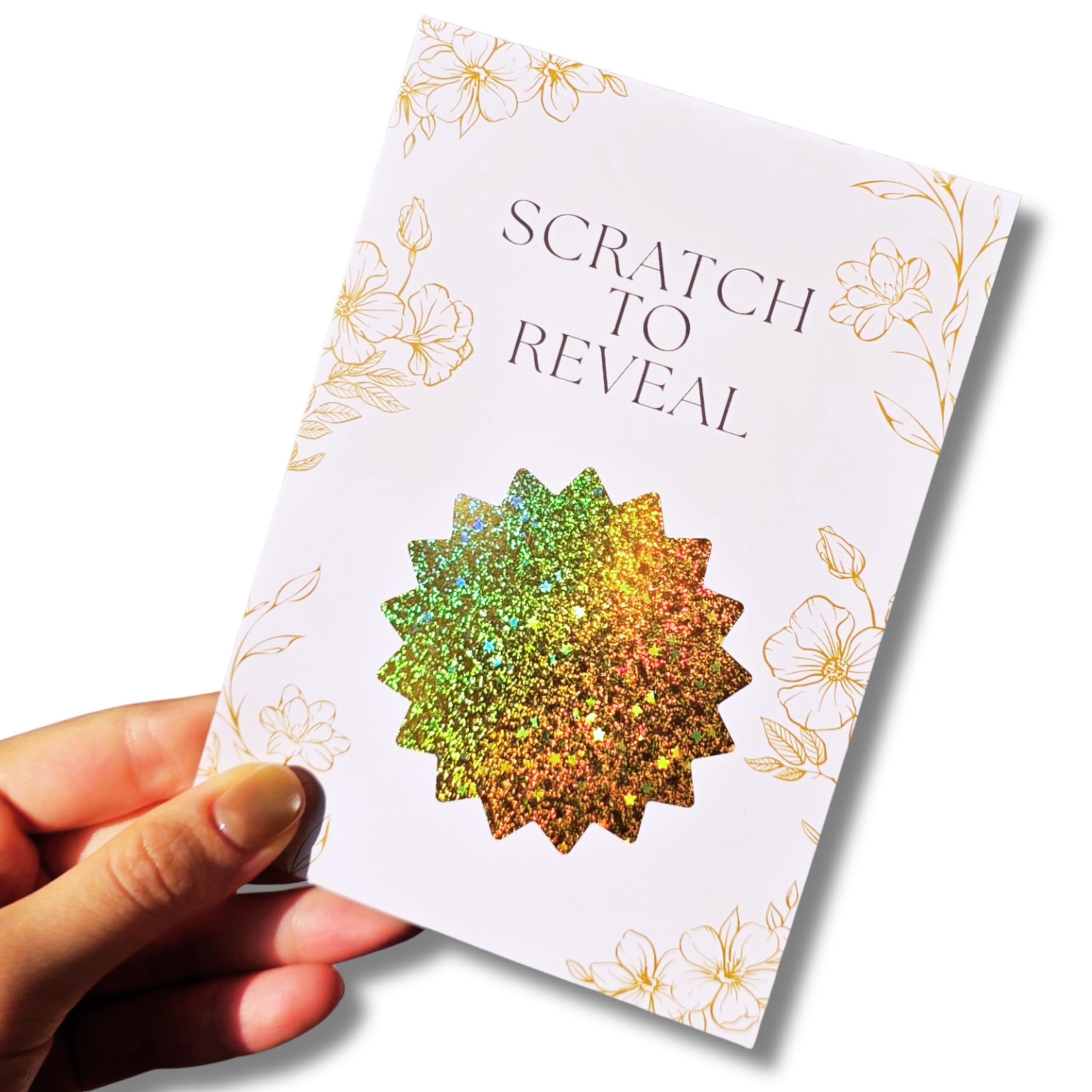 Set of 2 Customizable Gift Cards with Envelopes - Write Your Own Surprise Gift Message & Scratch to Reveal - Unique Scratch off Birthday Card Idea - Surprise Gifts