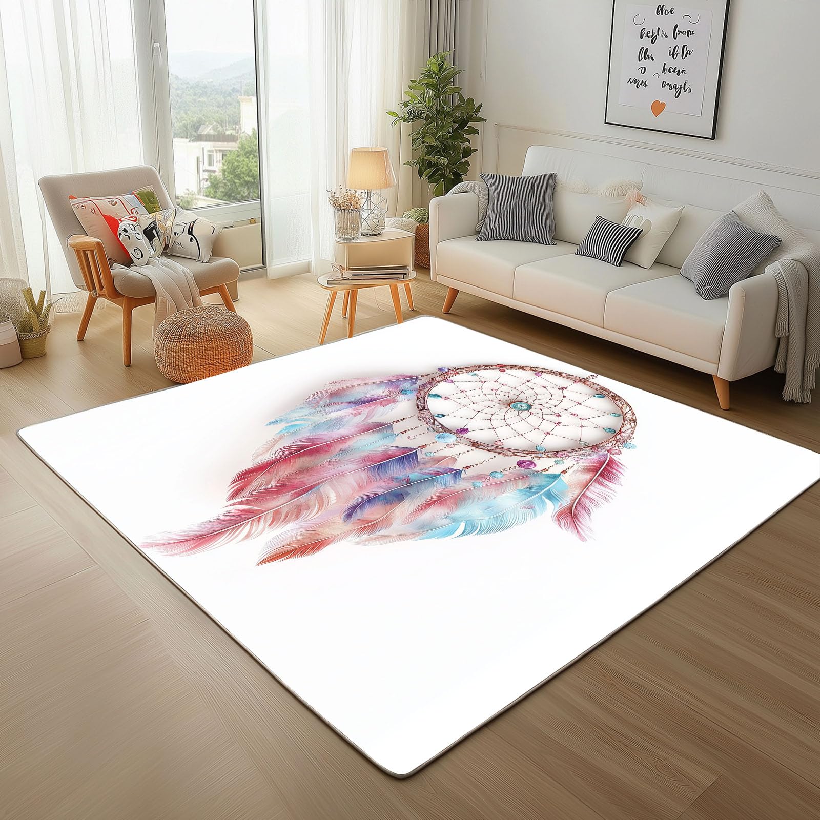 Tapis antidérapant lavable pour nettoyer facilement les taches du salon