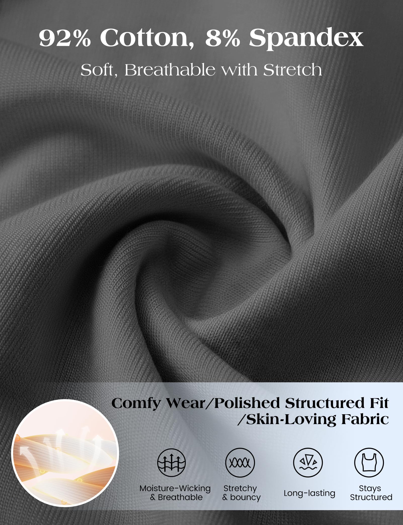 AURUZA Crop Top da donna, canottiera da donna a doppia fodera con scollo a U per allenamento di base da donna senza maniche camicia per uscire