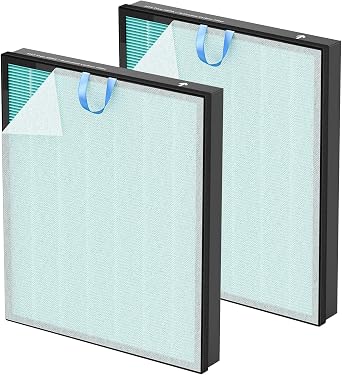 Vital 200S-P Smoke Absorb Replacement Filter Compatible with LEVOIT Vital 200S Air Purifier, 4-in-1 HEPA Activated Carbon 200S Filter, Vital 200S-RF-SR LRF-V201-BUS, 2 Pack, Blue