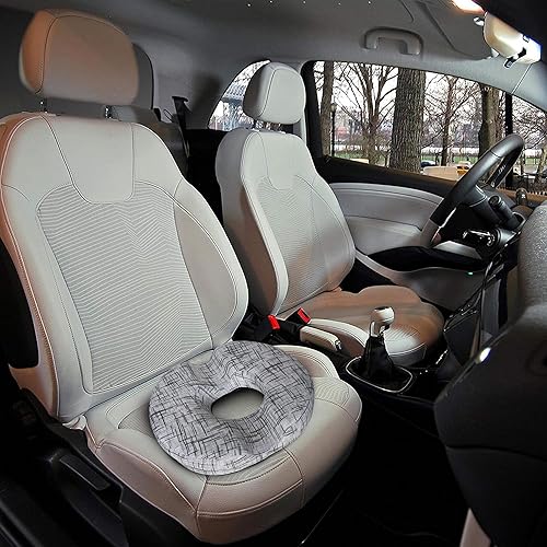 Miniatura 3 de XAIVEZL Cojín de asiento con forma de dona para aliviar el dolor de coxis y hemorroides, cojín para silla de oficina en casa para trabajo sentado