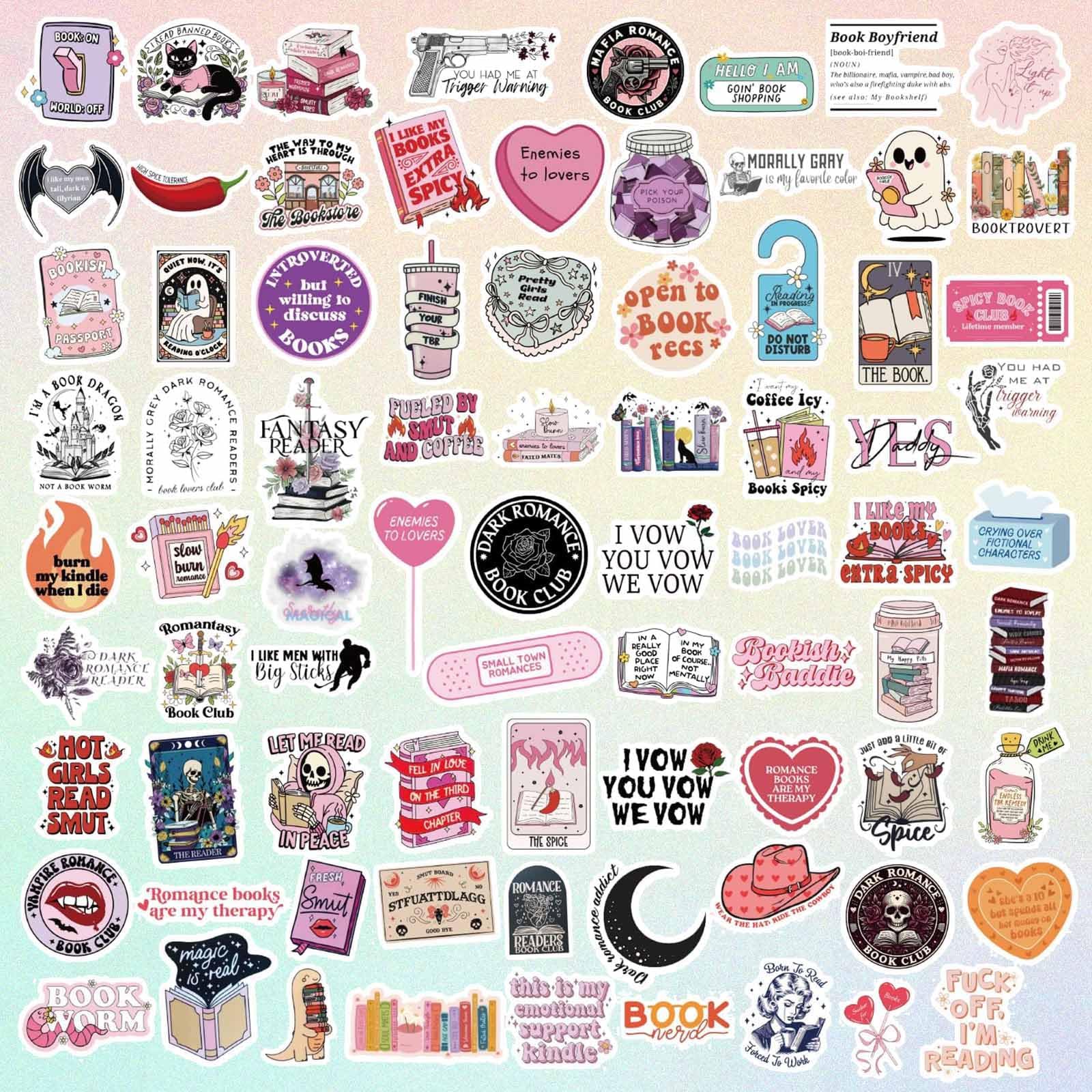 Cobee Boekstickers, 100 stuks leesstickers, bibliotheeksticker, boekachtige stickers, geschenken voor boekliefhebbers, waterbestendige vinylstickers voor laptops, waterfles, computer, koelkasten Cobee Boekstickers, 100 stuks leesstickers, bibliotheeksticker, boekachtige stickers, geschenken voor boekliefhebbers, waterbestendige vinylstickers voor laptops, waterfles, computer, koelkasten