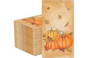 50 PCS Fall Pumpkin Disposable Guest Napkins