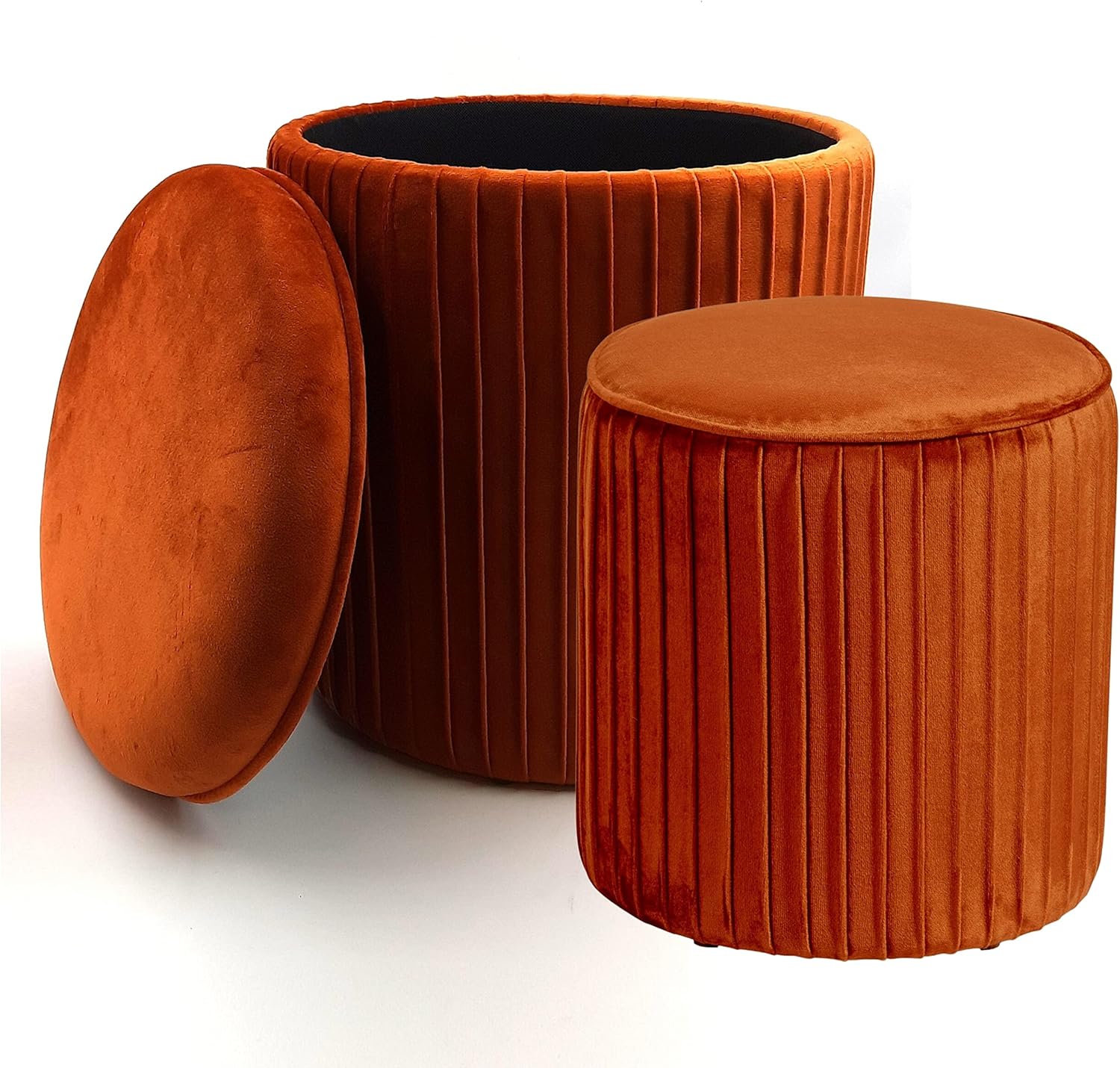 Pouf Poggiapiedi In Velluto - Per Camera, Salotto O Ufficio - Foto 11