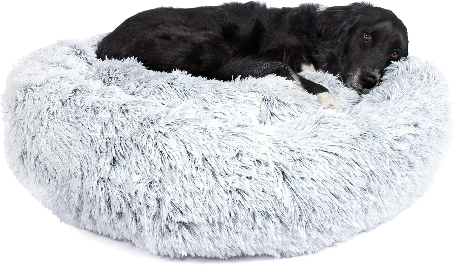 Barkbox Dog Bed, 2-in-1 Memory Foam Donut Cuddler Dog and Cat Bed, Calming Orthopedic Joint Relief Fur Crate Lounger for Pets, Machine…