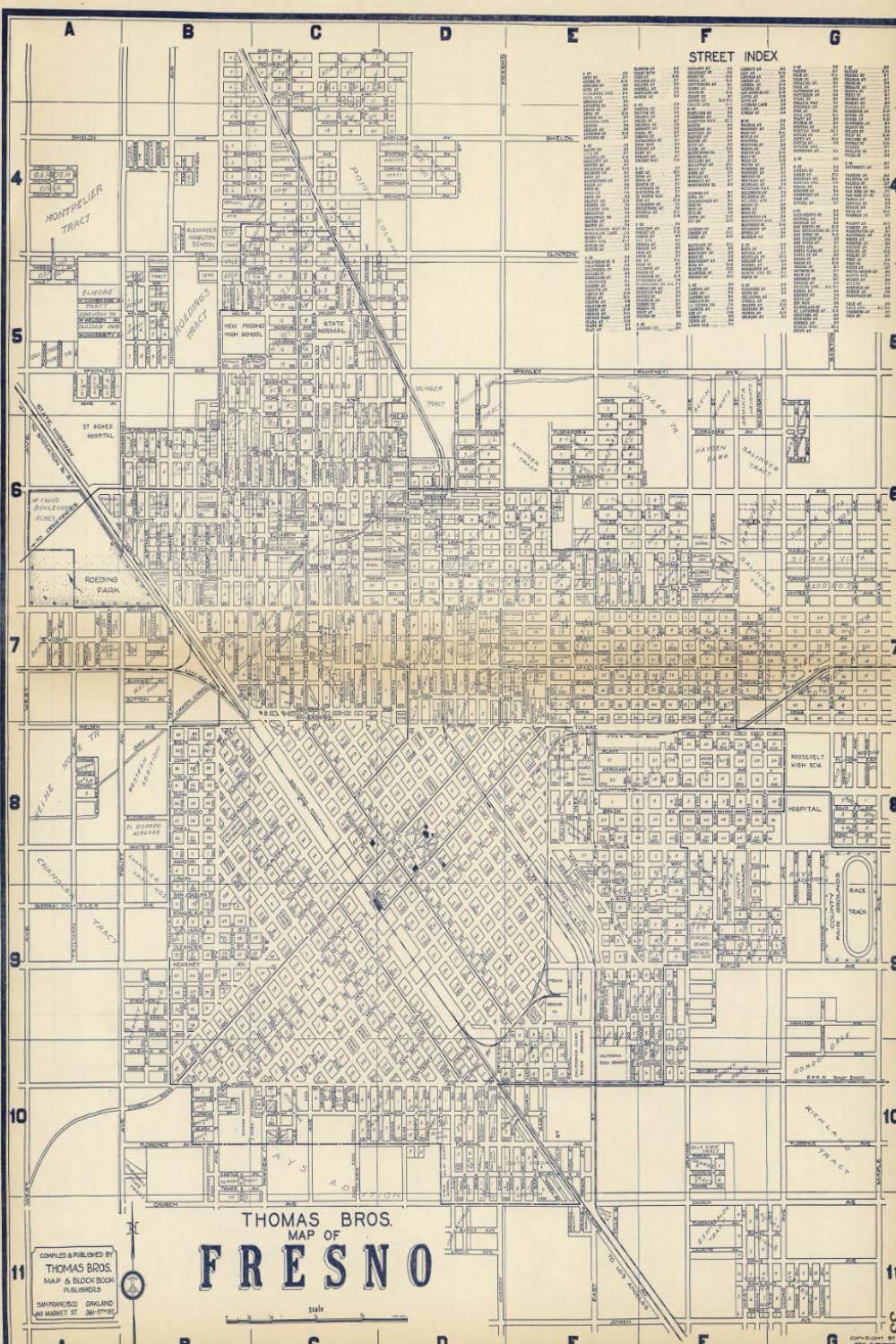 Fresno Map Journal: Vintage Map Notebook
