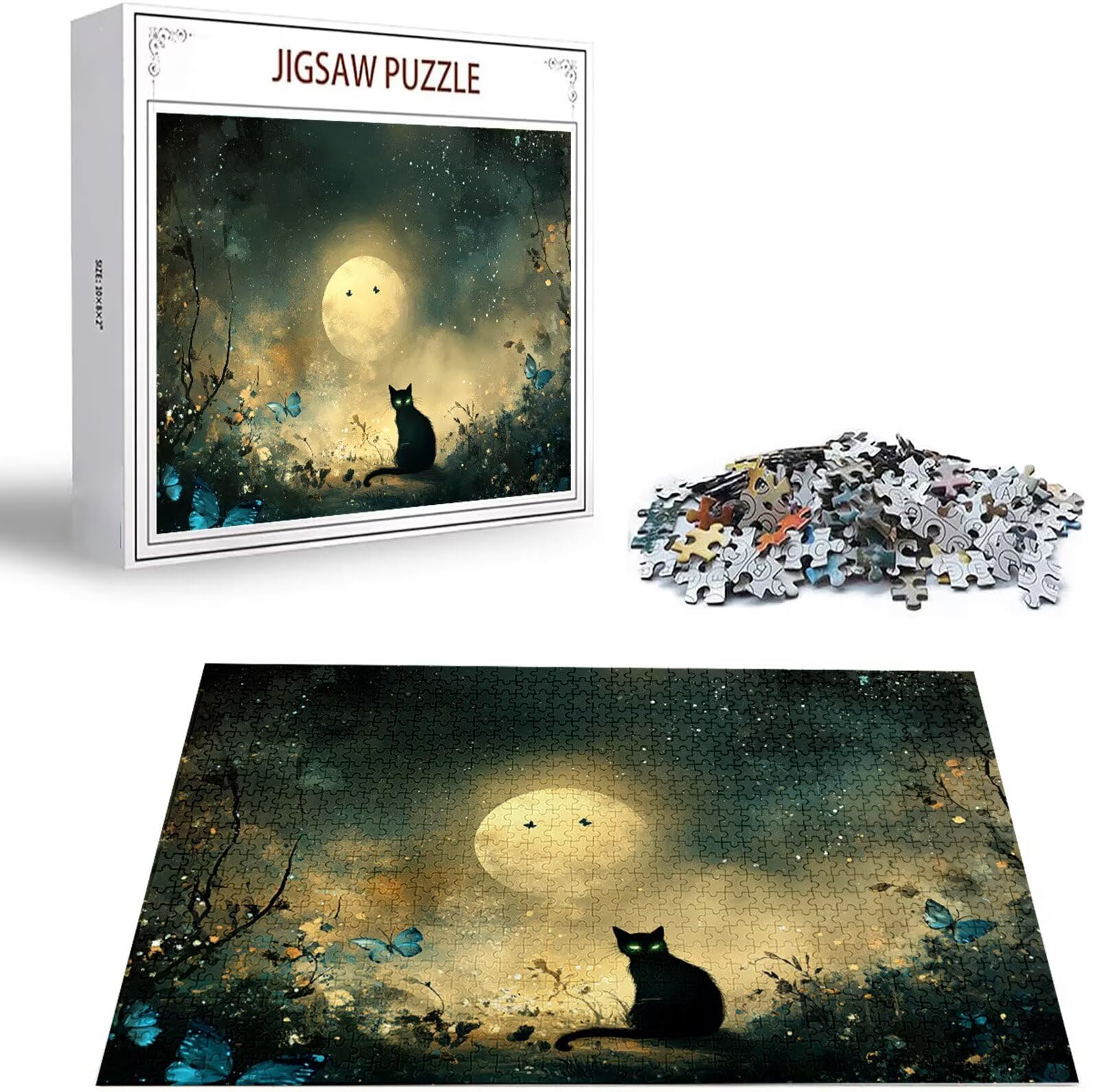 Puzzle 5000 Pezzi, 3 4 5 Anni Puzzle Luna 6 7 8 Anni Giochi Educativi Sostenibili Con Motivi Per Adulti Da Gioco in Legno Di Alta Qualità Jigsaw Gatto per Gioco Familiare, 2026 Regalo Natale H-2204