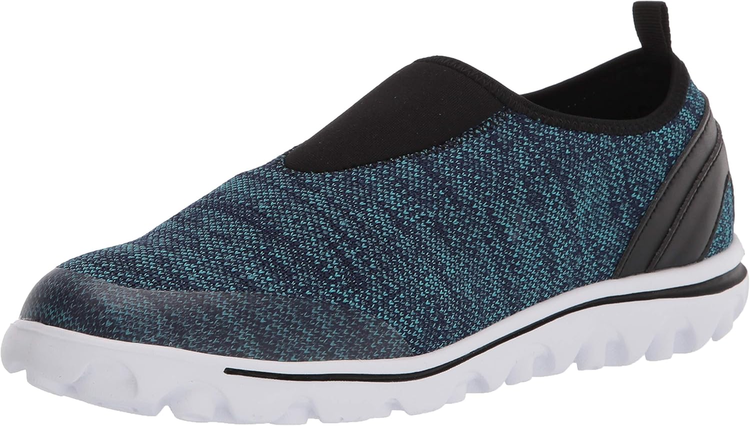 Propet Women's TravelActiv Slip-On Sneaker, Blue Heather, 9 Narrow US