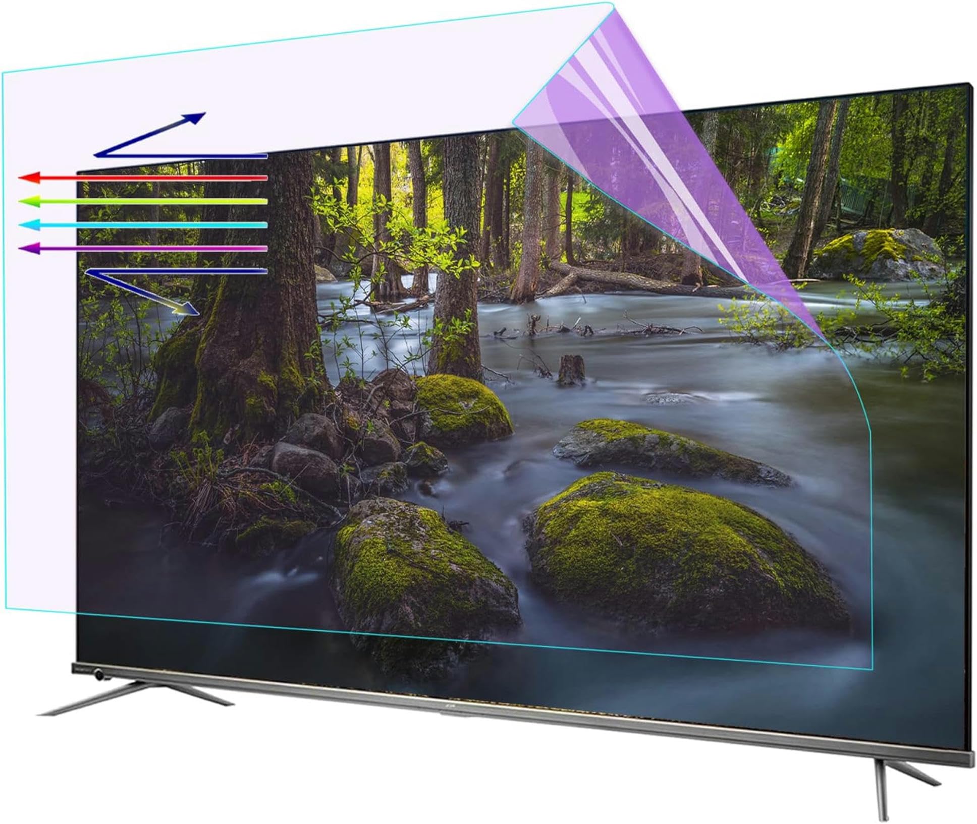 Pellicola Protettiva Anti-Luce Blu per Schermo TV da 43 Pollici, Pellicola Protettiva Opaca Antiriflesso per Sony, Samsung, Hisense, LG ECC., 43 Pollici