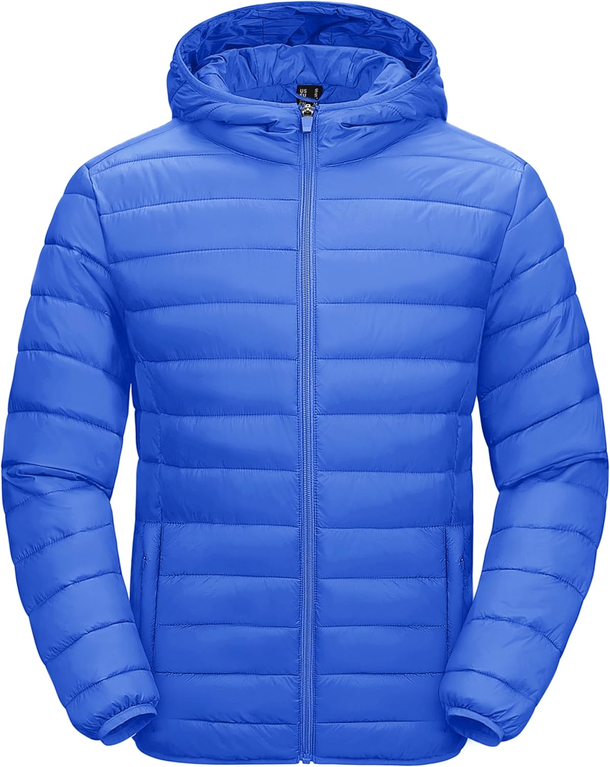 MAGCOMSEN Men’s Lightweight Puffer Jacket Hooded Warm Winter Coat Quilted Lined Water-Resistant Full Zip Bubble Jackets