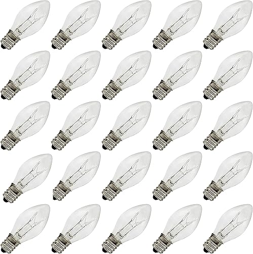 Creative Hobbies Bombillas incandescentes de repuesto para calentadores de cera, lámparas de sal, luces nocturnas – 15 vatios, transparente,