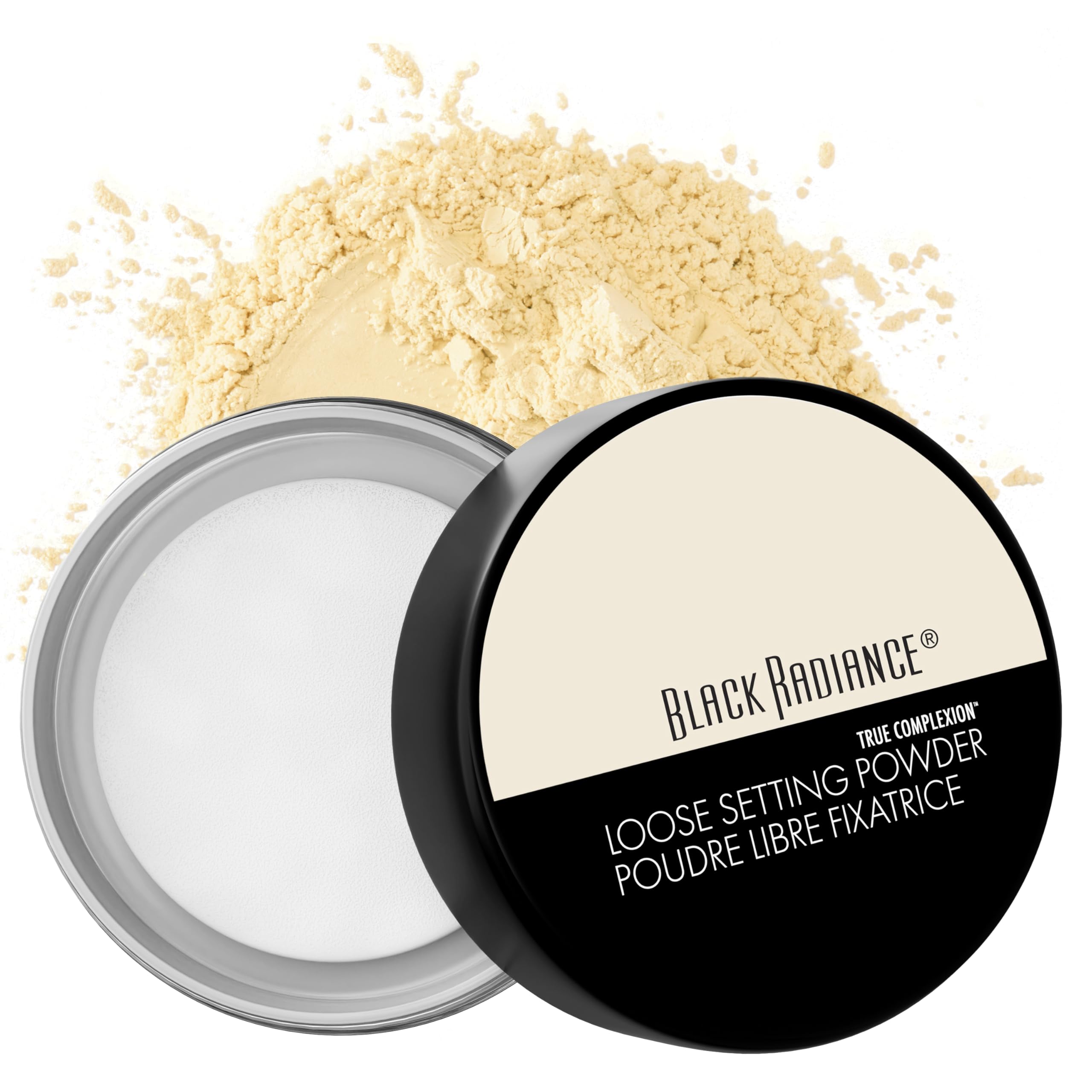 Black Radiance True Complexion Loose Setting Powder, Silky Blendable Formula, Minimizes Imperfections, Long-Lasting Makeup Set(Packaging May Vary) - Banana