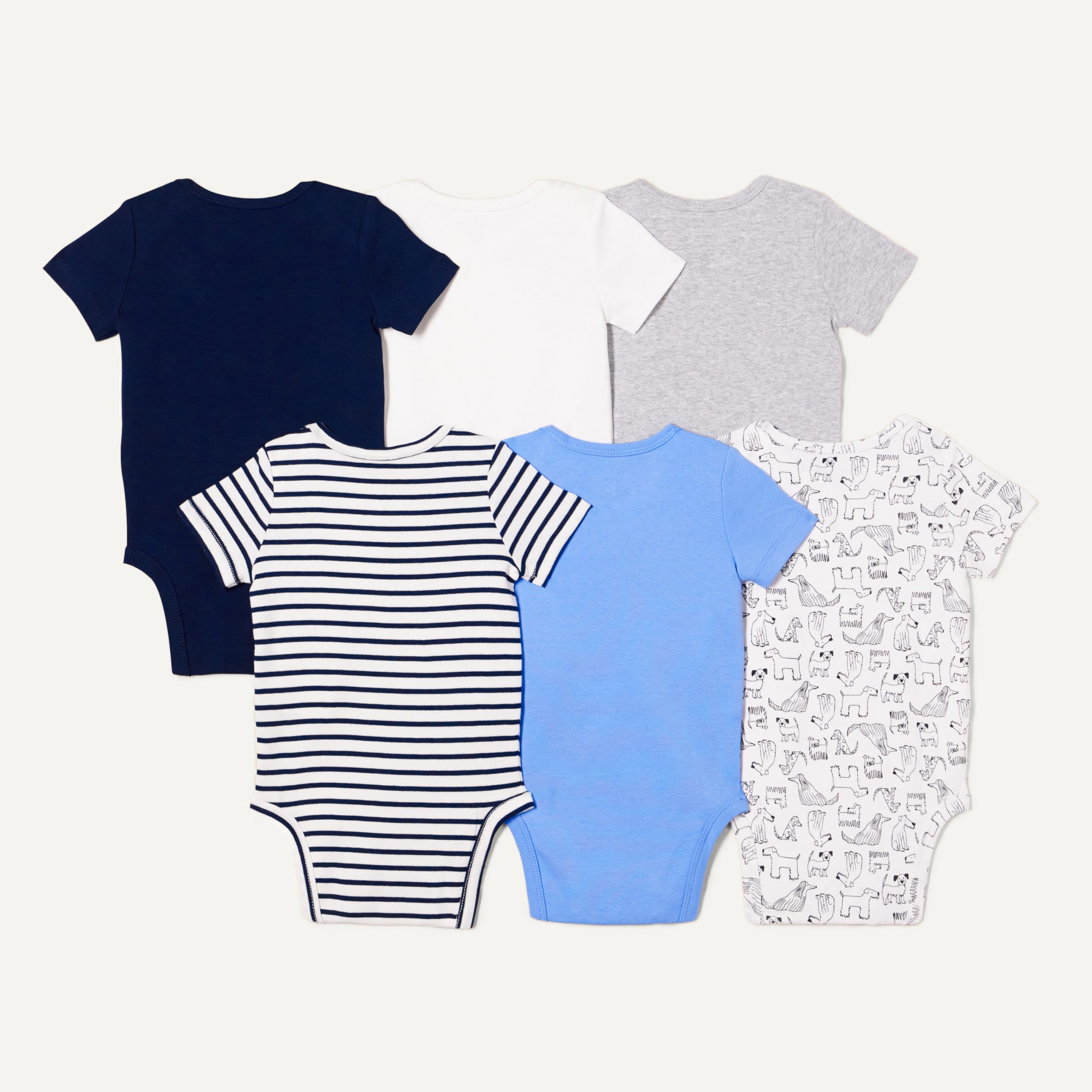 Amazon Essentials Unisex Baby Short-Sleeve Bodysuits, Baby Vests — view 2