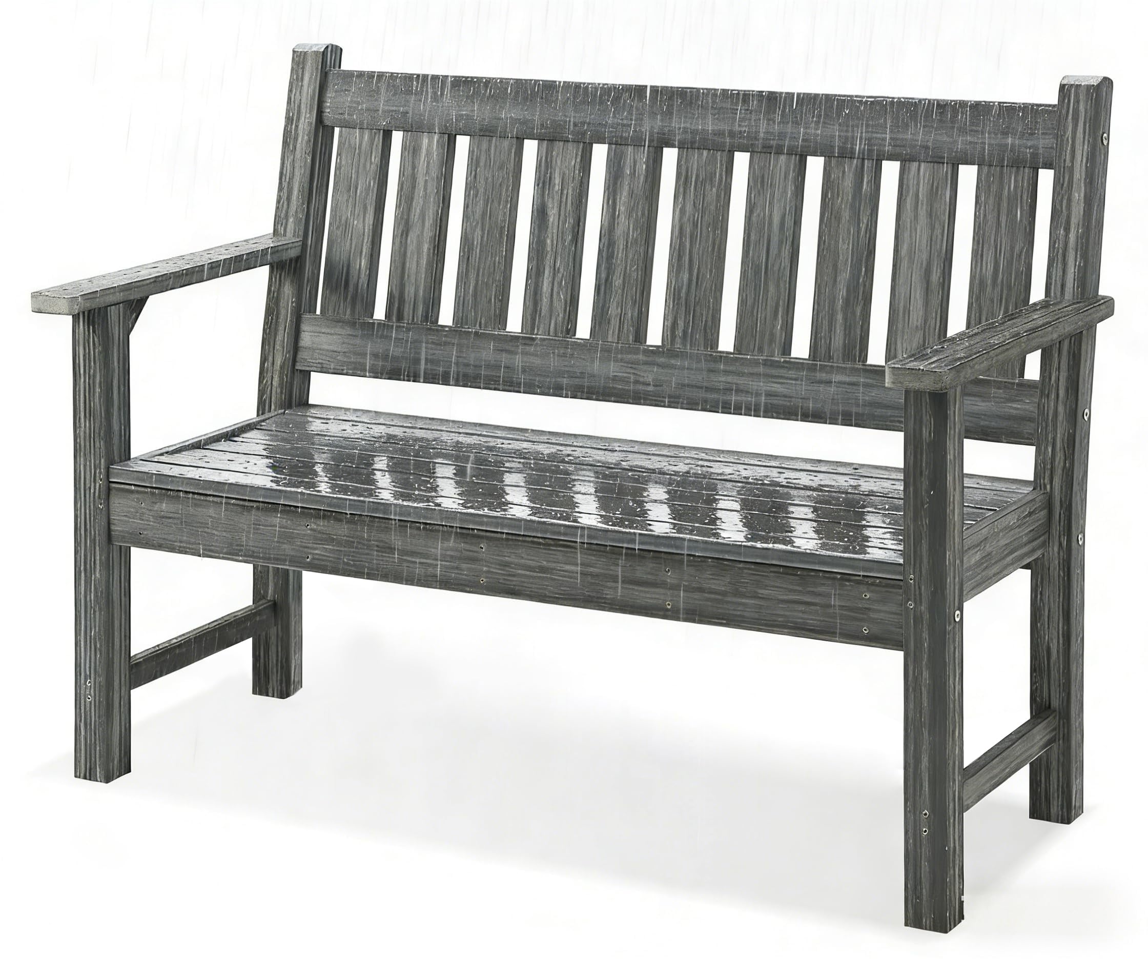 ACUEL 48 HDPE Light Brown Bench