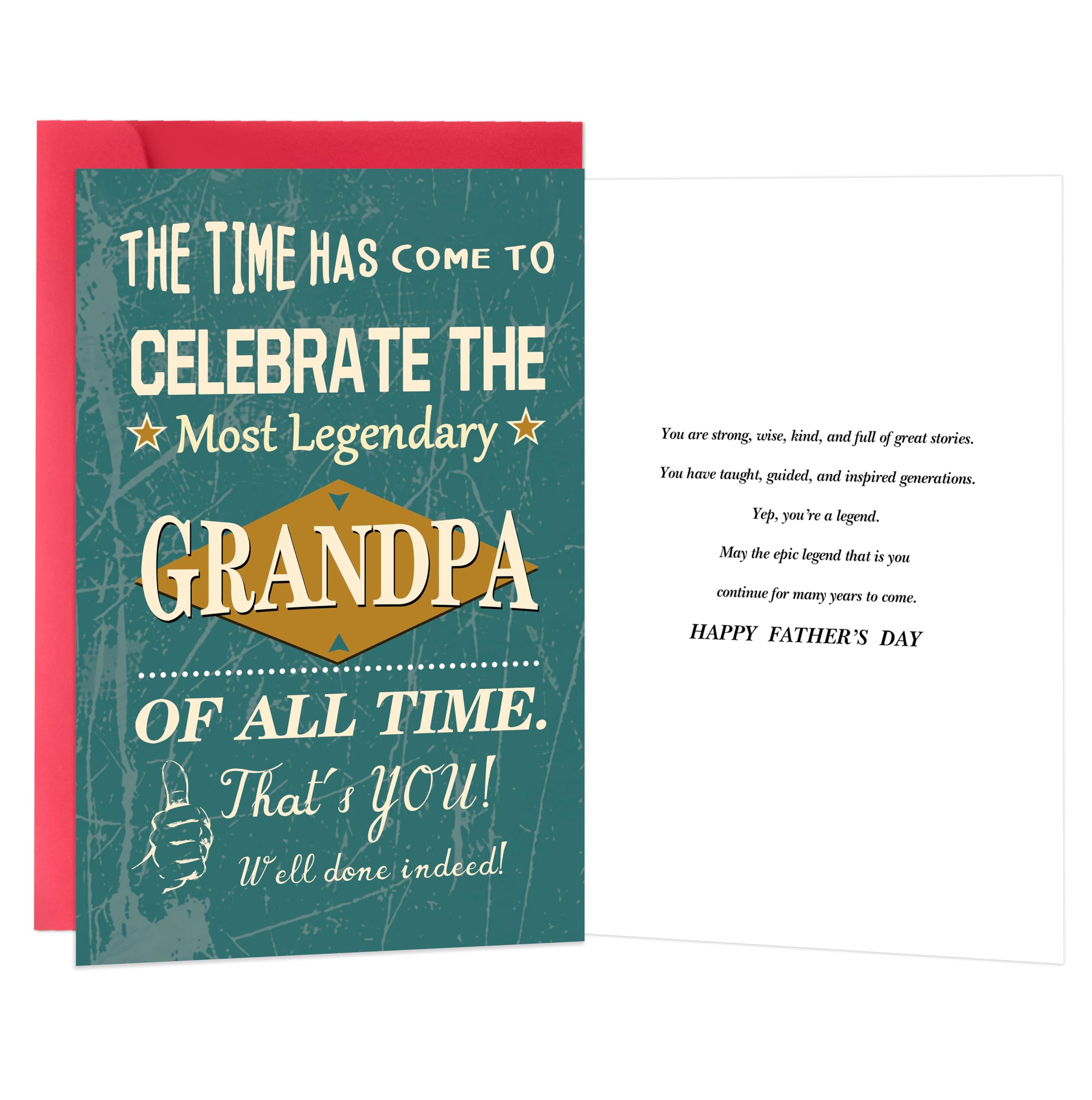 Beixian Funny Fathers Day Card Gifts for Grandpa Grandfather, Grandpa Fathers Day Card, Happy Father's Day Cards From Granddaughter Grandson
