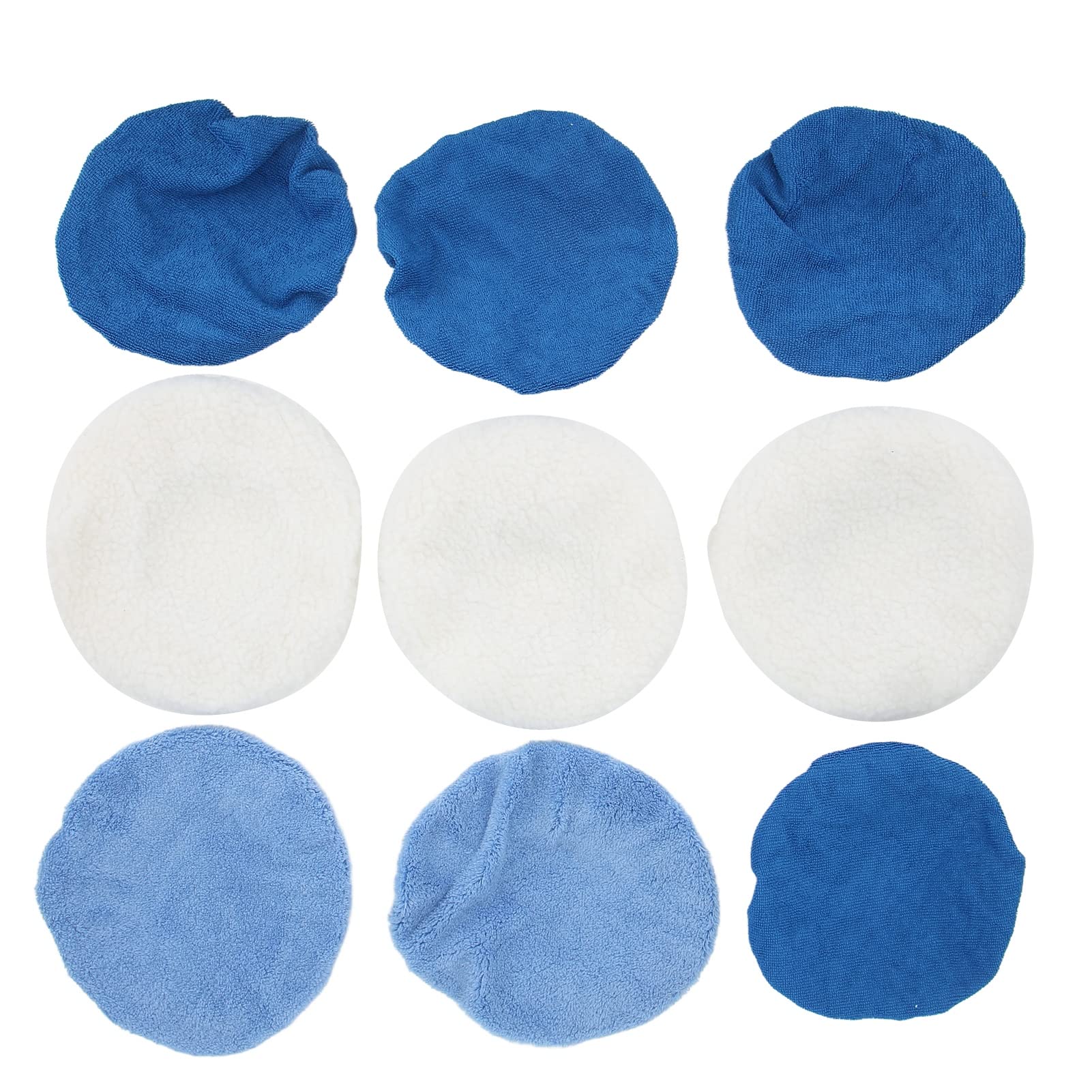 Jxngery Polierpads, Motorhaubenpuffer, 9-teiliges Set für Auto, Motorrad, Boot