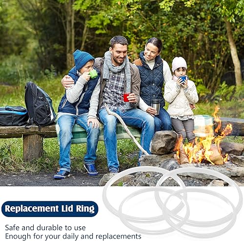 Miniatura 5 de Sellos de tapa de goma de repuesto de 30 onzas y 20 onzas compatibles con juntas de tapa para vasos de acero inoxidable de 10, 12, 14, 16, 20 o 30