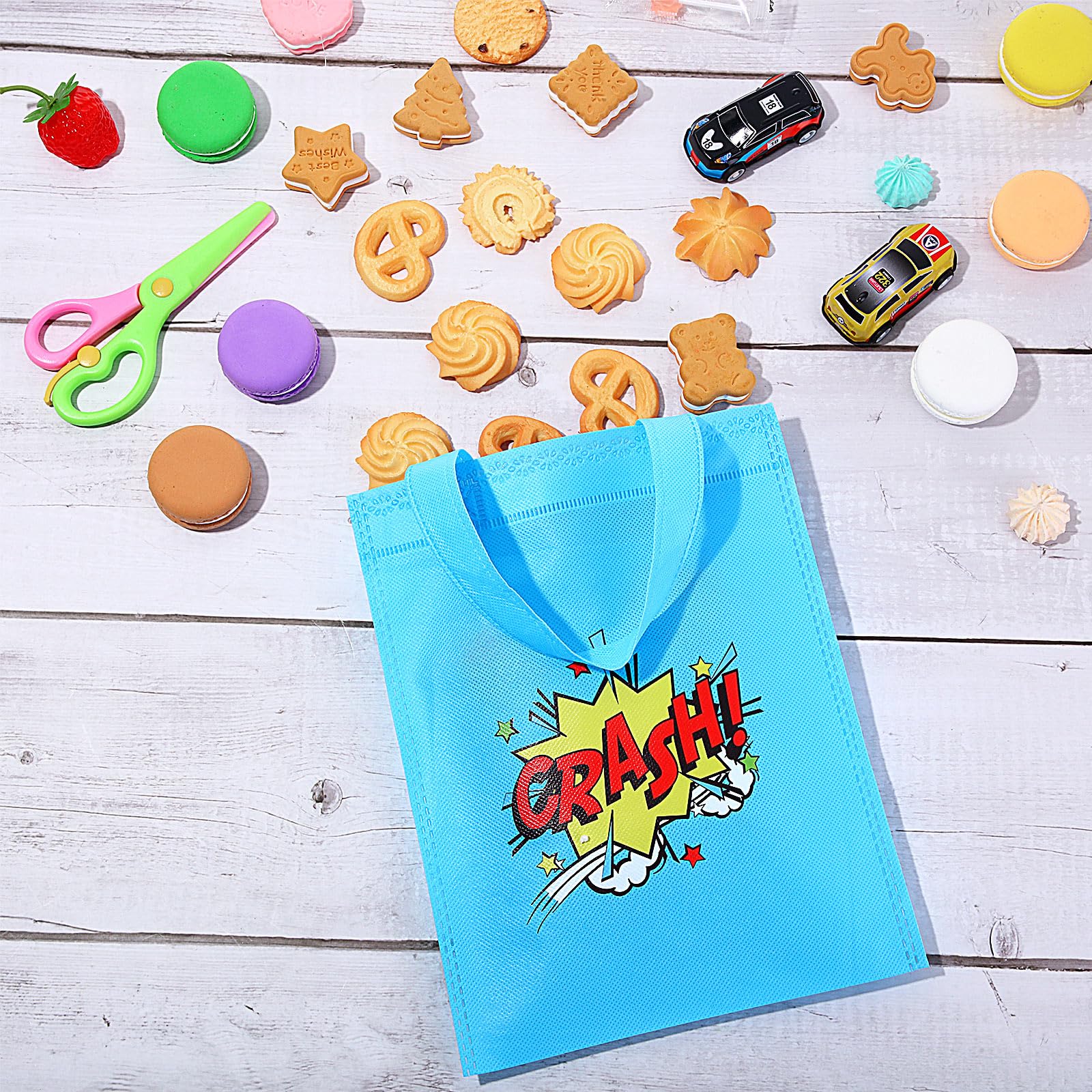 30 Helden-Geschenktüten Mit Kordelzug – 24x30 Cm, Polyester, Für Kindergeburtstage