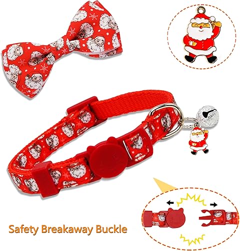 Miniatura 3 de Juego de collar de gato de calabaza con pajarita de otoño con campana, collar de gato de cosecha de Acción de Gracias para niños y niñas (pavos de