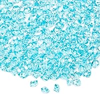 Vista 20 de Featuman 160 diamantes acrílicos transparentes, rocas de hielo trituradas de acrílico triturado, piedras preciosas acrílicas a granel para rellenos