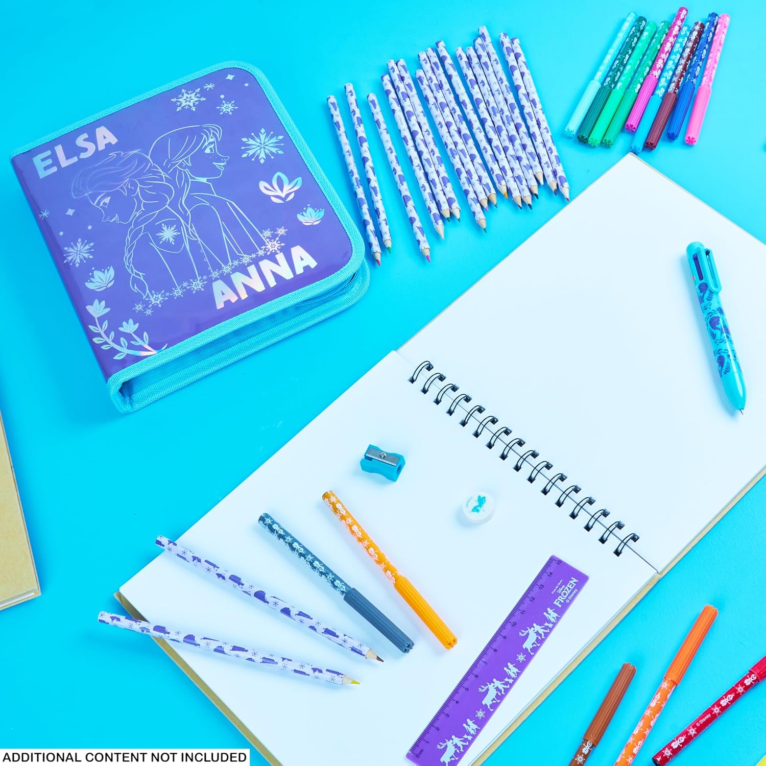 Disney Stitch Pencil Case for Girls Kids Tweens Colored Pencils Markers Pen Eraser Ruler Frozen School Supplies Stationary Gifts for Girls (Purple Frozen 1 Compartment)