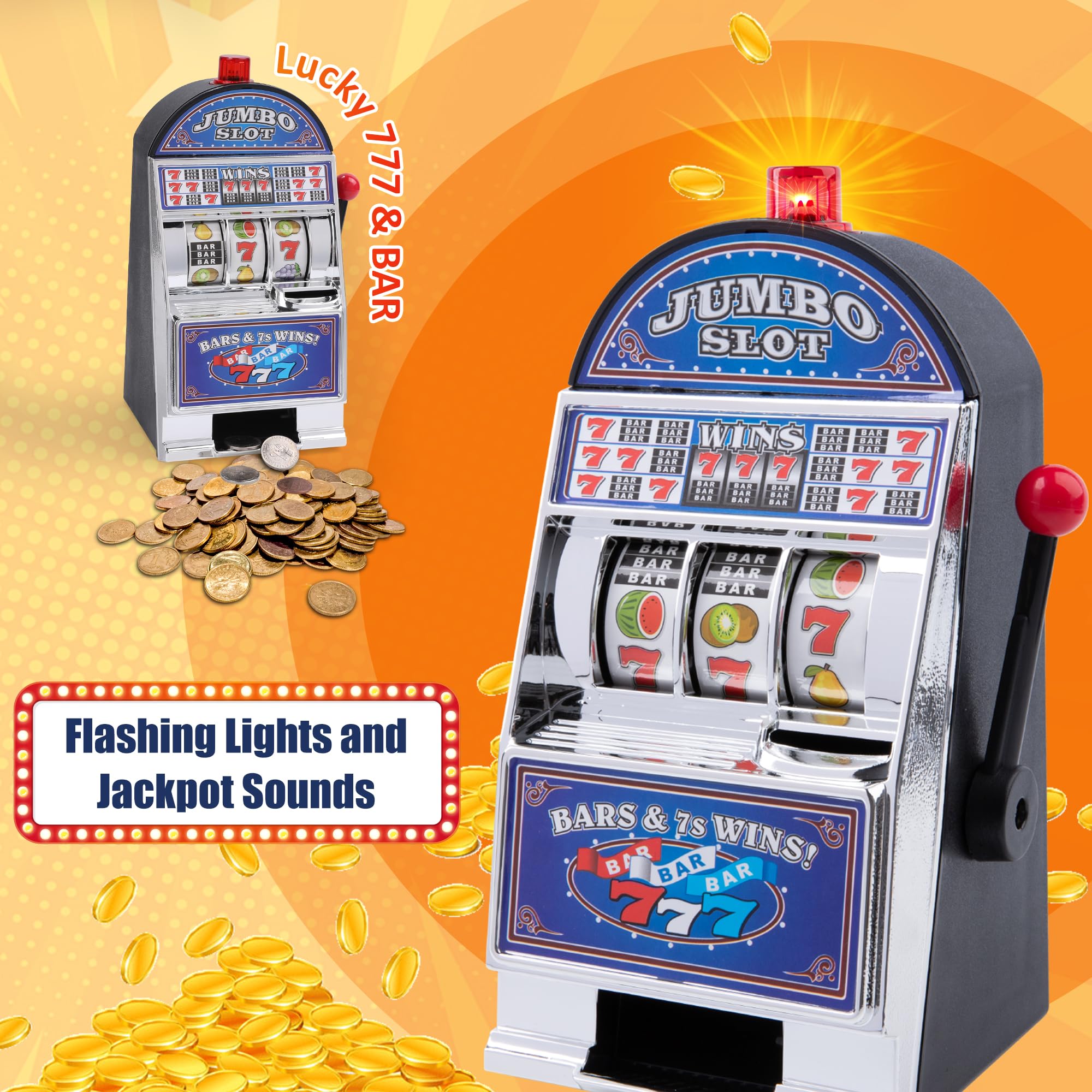 WACO CASINO SEVENカジノセブン スロットマシン貯金箱 Amazon.co.jp: スロットマシン 貯金箱 大人用 (8.3 x 4.2 x 3.9インチ