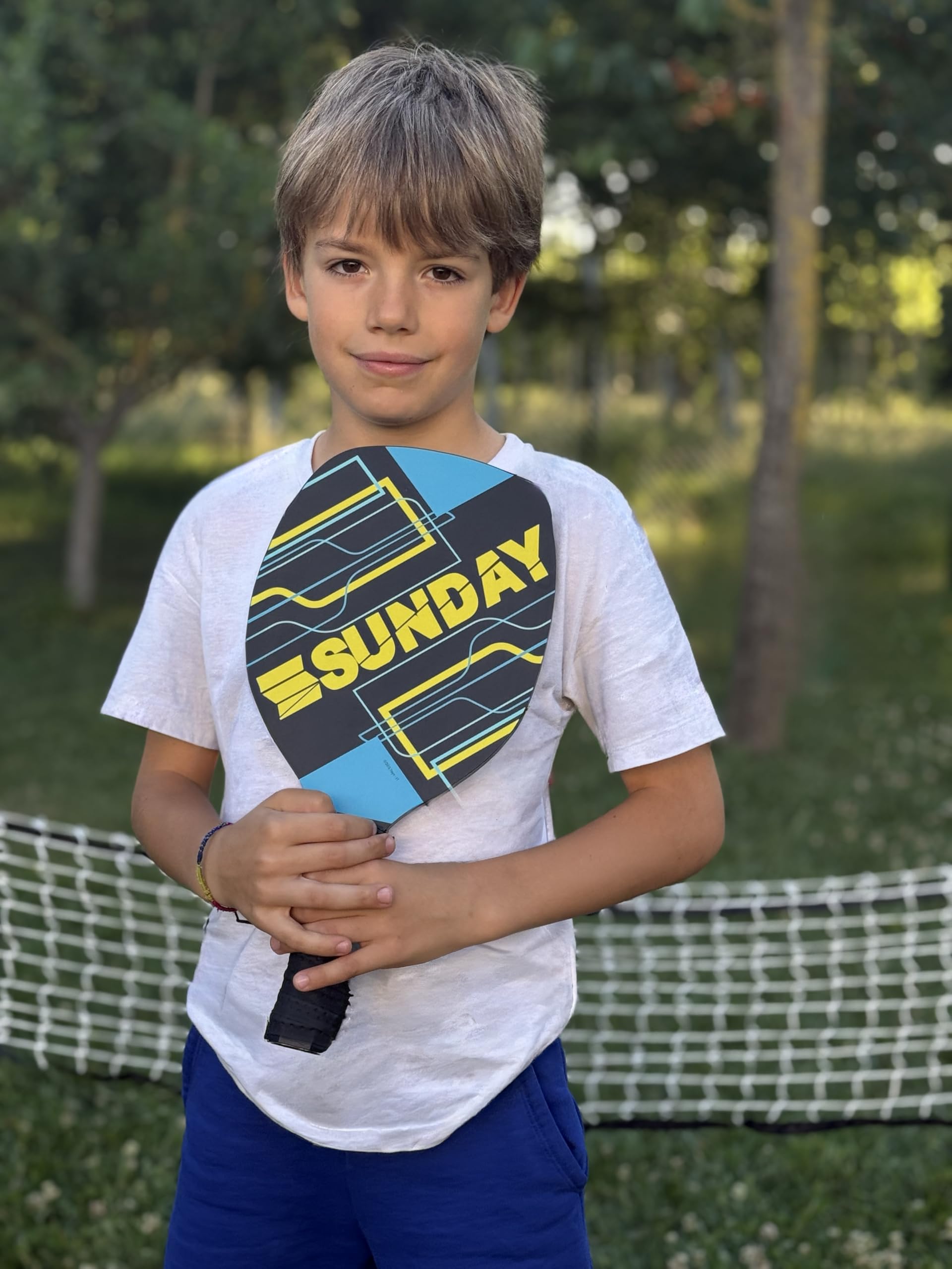 ODS - Sunday, Racchettoni Set Campo Gioco per Giocare in Coppia, con Set Racchette, Pallina di Gomma, Rete Divisoria e Borsa Trasporto, Età Consigliata 5+ Anni