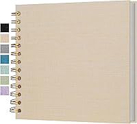 Vista 42 de Álbum de fotos autoadhesivo para scrapbook, páginas grandes, libro de recortes de lino, con capacidad para fotos de 2 x 3, 4 x 6, 5 x 7, 8 x 10