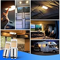 Vista 2 de Bombilla BA15D 1142 de 12 voltios, blanco cálido, 2700K, 3W, 1004, 1076, 1130, 1176, LED, AC/DC, 12-24V, repuesto de bajo voltaje para luz