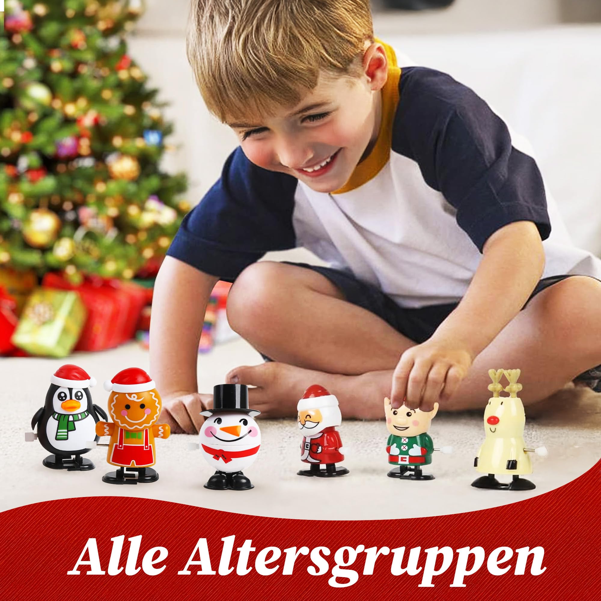 ASSUGO Aufziehspielzeug Weihnachten Kinder, Aufzieh Produktbild-Vorschau 2