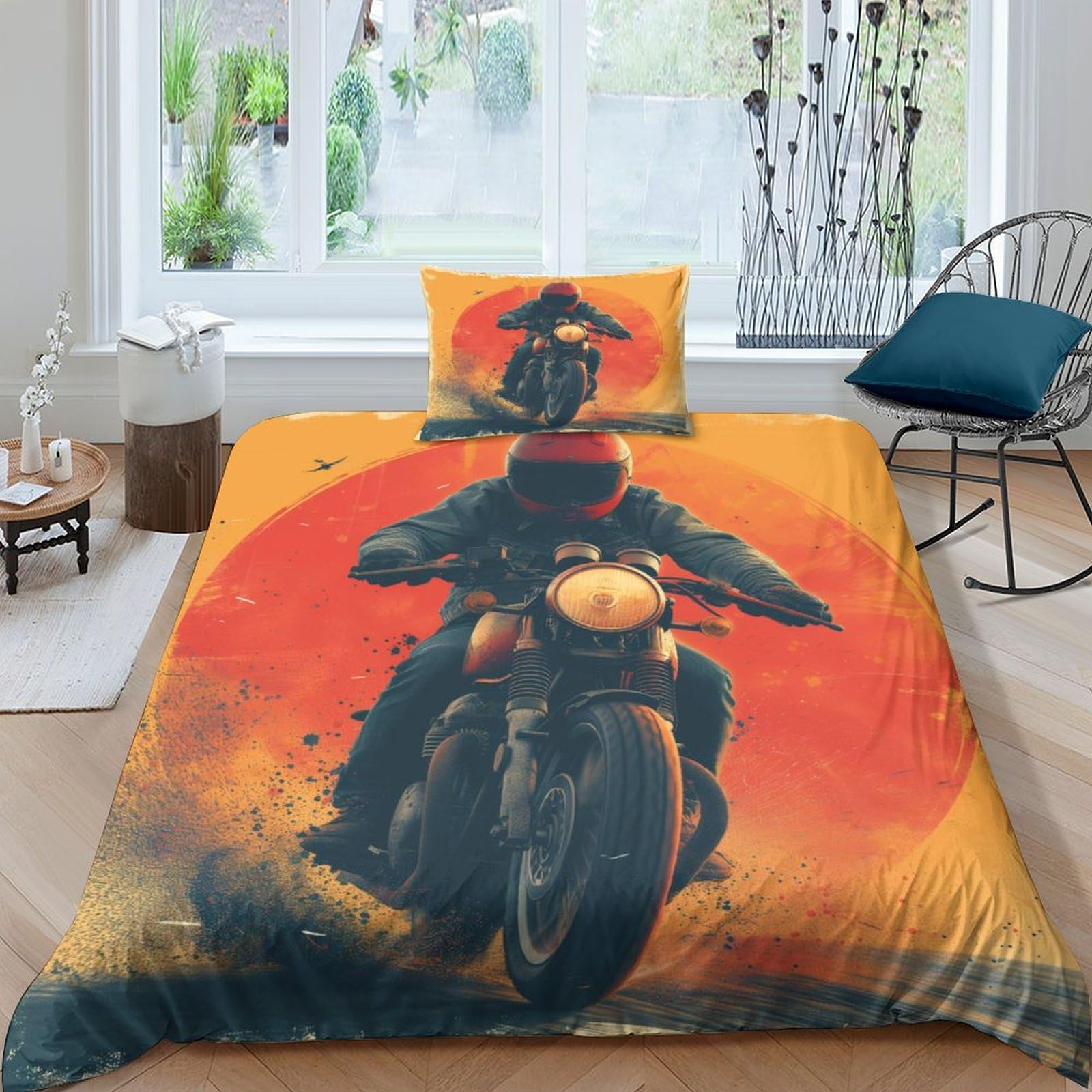 Vélo hors route ensemble de literie 3 pièces en microfibre douce avec housse de couette 135x200cm